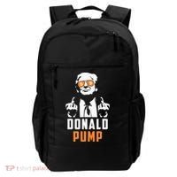 Donald Pump Bitcoin Funny Trump 2024 Crypto American Flag Backpack thumb 0