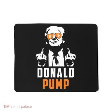 Donald Pump Bitcoin Funny Trump 2024 Crypto American Flag Mousepad