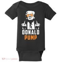 Donald Pump Bitcoin Funny Trump 2024 Crypto American Flag Baby Bodysuit thumb 0