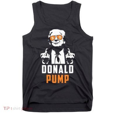 Donald Pump Bitcoin Funny Trump 2024 Crypto American Flag Tank Top