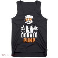 Donald Pump Bitcoin Funny Trump 2024 Crypto American Flag Tank Top thumb 0