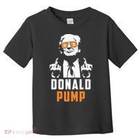 Donald Pump Bitcoin Funny Trump 2024 Crypto American Flag Toddler T-Shirt thumb 0