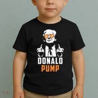 Donald Pump Bitcoin Funny Trump 2024 Crypto American Flag Toddler T-Shirt thumb 2