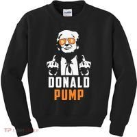 Donald Pump Bitcoin Funny Trump 2024 Crypto American Flag Kids Sweatshirt thumb 0