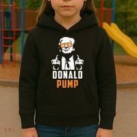 Donald Pump Bitcoin Funny Trump 2024 Crypto American Flag Kids Hoodie thumb 3