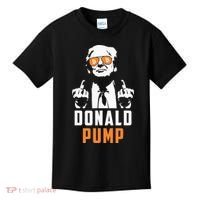 Donald Pump Bitcoin Funny Trump 2024 Crypto American Flag Kids T-Shirt thumb 0