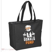 Donald Pump Bitcoin Funny Trump 2024 Crypto American Flag Tote Bag thumb 2