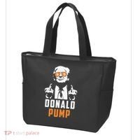Donald Pump Bitcoin Funny Trump 2024 Crypto American Flag Tote Bag thumb 3