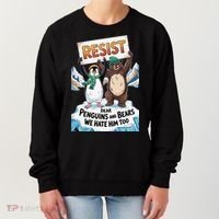 DEAR PENGUINS BEARS WE HATE HIM TOO NO TARIFFS RESIST Women's Sweatshirt thumb 0