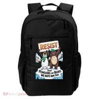 DEAR PENGUINS BEARS WE HATE HIM TOO NO TARIFFS RESIST Backpack thumb 0