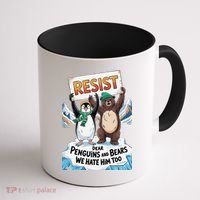 DEAR PENGUINS BEARS WE HATE HIM TOO NO TARIFFS RESIST Coffee Mug thumb 1