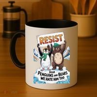 DEAR PENGUINS BEARS WE HATE HIM TOO NO TARIFFS RESIST Coffee Mug thumb 4