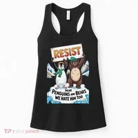 DEAR PENGUINS BEARS WE HATE HIM TOO NO TARIFFS RESIST Women's Tank Top thumb 0