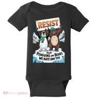 DEAR PENGUINS BEARS WE HATE HIM TOO NO TARIFFS RESIST Baby Bodysuit thumb 0