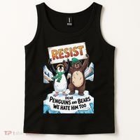 DEAR PENGUINS BEARS WE HATE HIM TOO NO TARIFFS RESIST Tank Top thumb 2