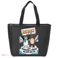 DEAR PENGUINS BEARS WE HATE HIM TOO NO TARIFFS RESIST Tote Bag thumb 0