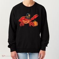 Dabbing Pilgrim Crab Thanksgiving Great Gift Women's Sweatshirt thumb 0