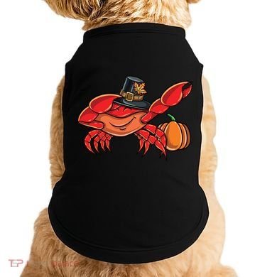 Dabbing Pilgrim Crab Thanksgiving Great Gift Doggie Tank