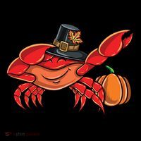 Dabbing Pilgrim Crab Thanksgiving Great Gift Bucket Hat thumb 4