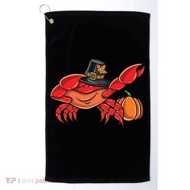 Dabbing Pilgrim Crab Thanksgiving Great Gift Golf Towel