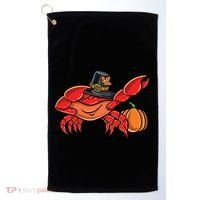 Dabbing Pilgrim Crab Thanksgiving Great Gift Golf Towel thumb 0