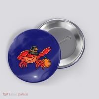 Dabbing Pilgrim Crab Thanksgiving Great Gift Button thumb 0