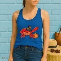 Dabbing Pilgrim Crab Thanksgiving Great Gift Women's Tank Top thumb 2