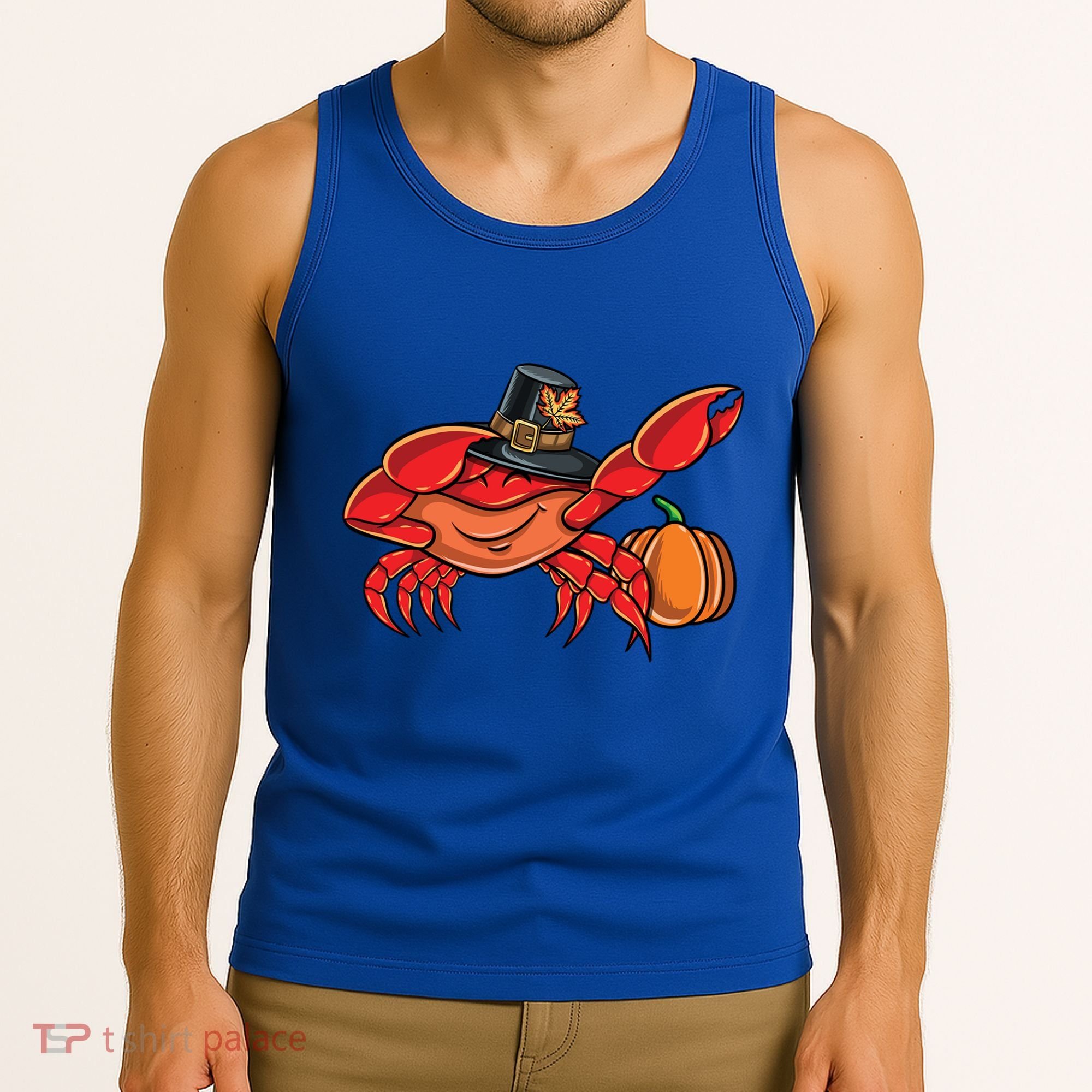 Dabbing Pilgrim Crab Thanksgiving Great Gift Tank Top