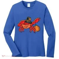 Dabbing Pilgrim Crab Thanksgiving Great Gift Women's Long Sleeve Shirt thumb 0
