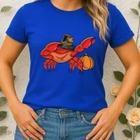 Dabbing Pilgrim Crab Thanksgiving Great Gift Women's T-Shirt thumb 2