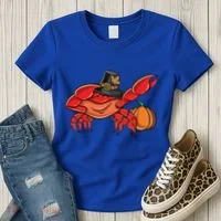 Dabbing Pilgrim Crab Thanksgiving Great Gift Women's T-Shirt thumb 3