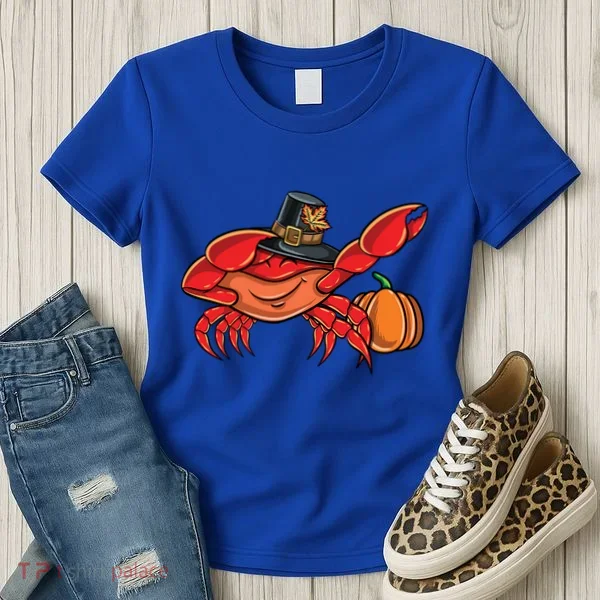 Dabbing Pilgrim Crab Thanksgiving Great Gift Women's T-Shirt