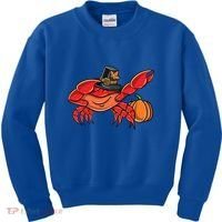 Dabbing Pilgrim Crab Thanksgiving Great Gift Kids Sweatshirt thumb 0