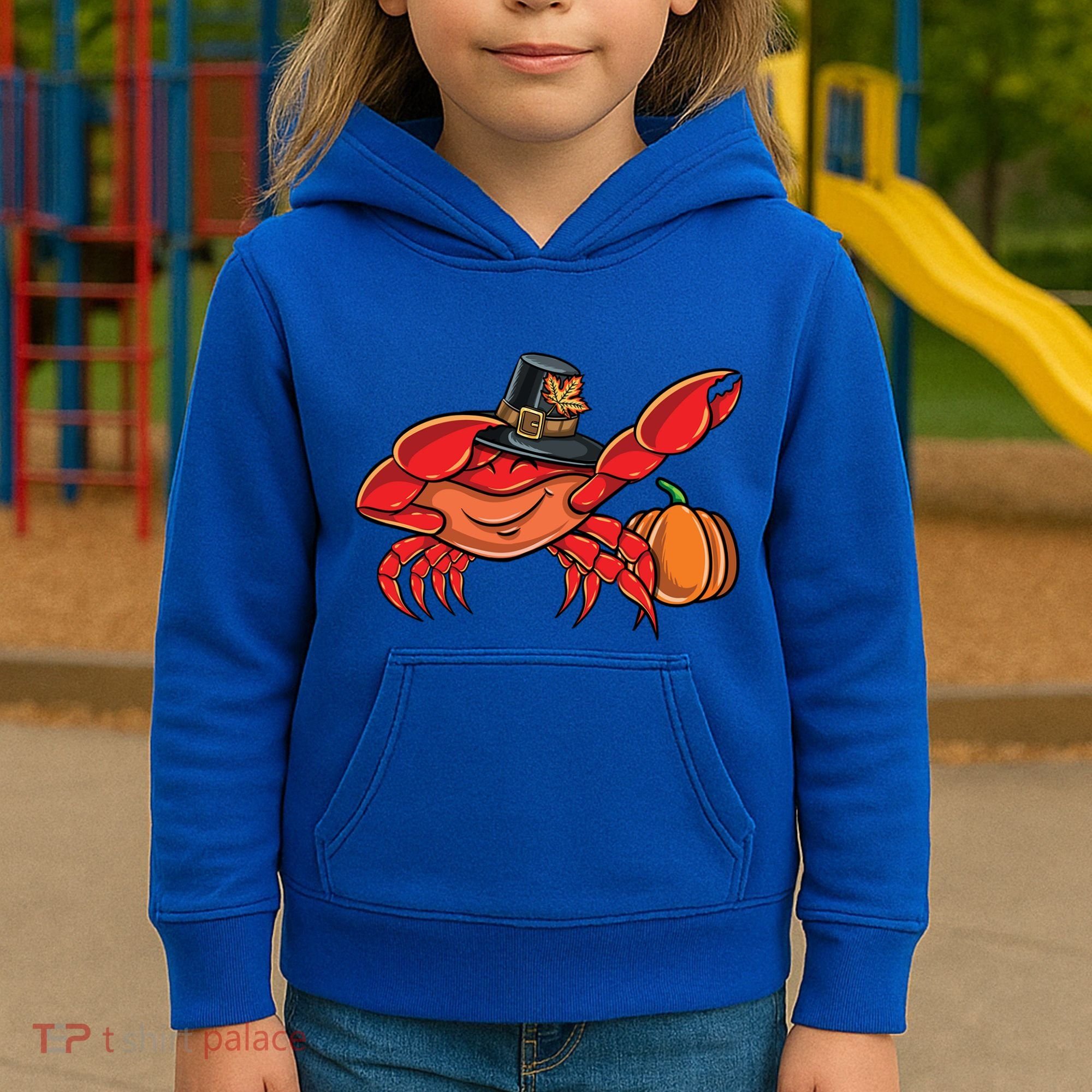 Dabbing Pilgrim Crab Thanksgiving Great Gift Kids Hoodie