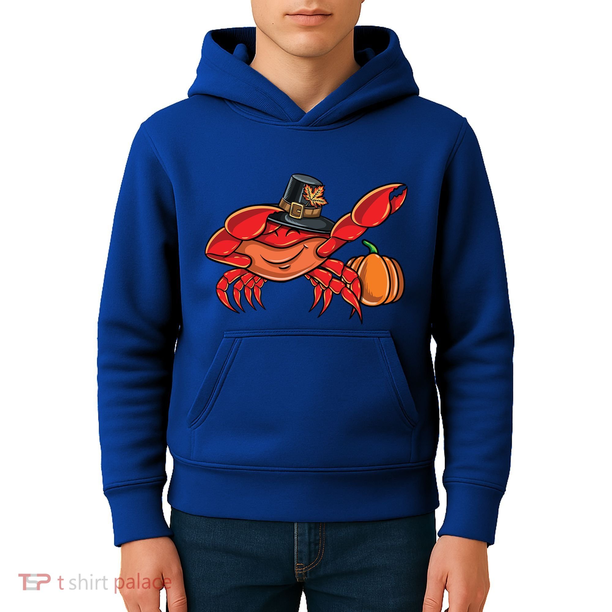 Dabbing Pilgrim Crab Thanksgiving Great Gift Kids Hoodie