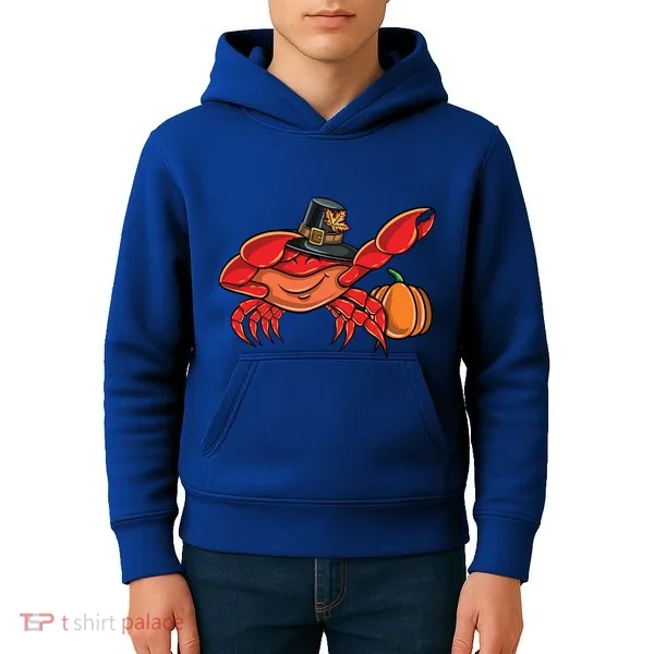 Dabbing Pilgrim Crab Thanksgiving Great Gift Kids Hoodie