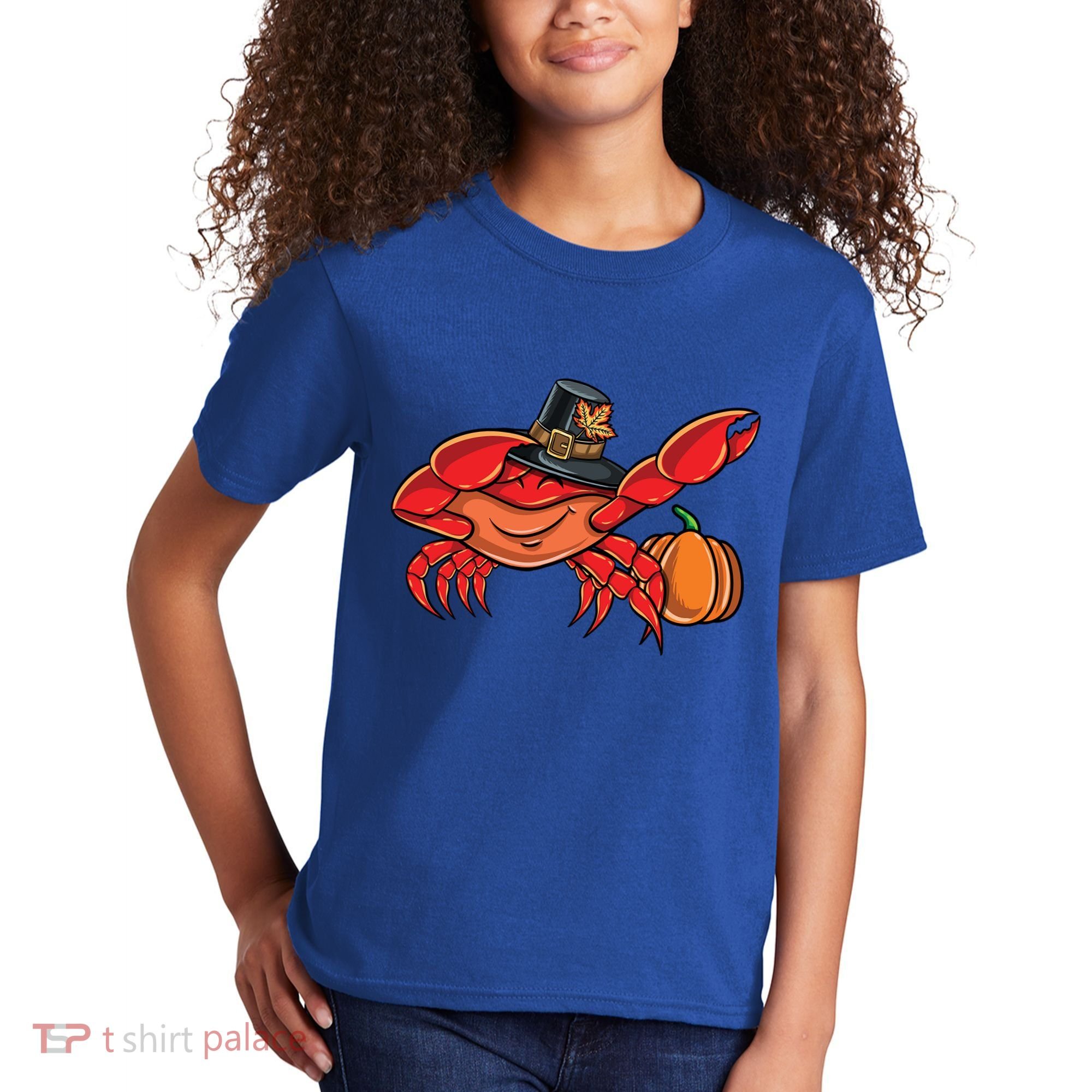 Dabbing Pilgrim Crab Thanksgiving Great Gift Kids T-Shirt