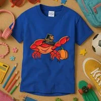 Dabbing Pilgrim Crab Thanksgiving Great Gift Kids T-Shirt thumb 3