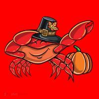 Dabbing Pilgrim Crab Thanksgiving Great Gift Santa Hat thumb 1
