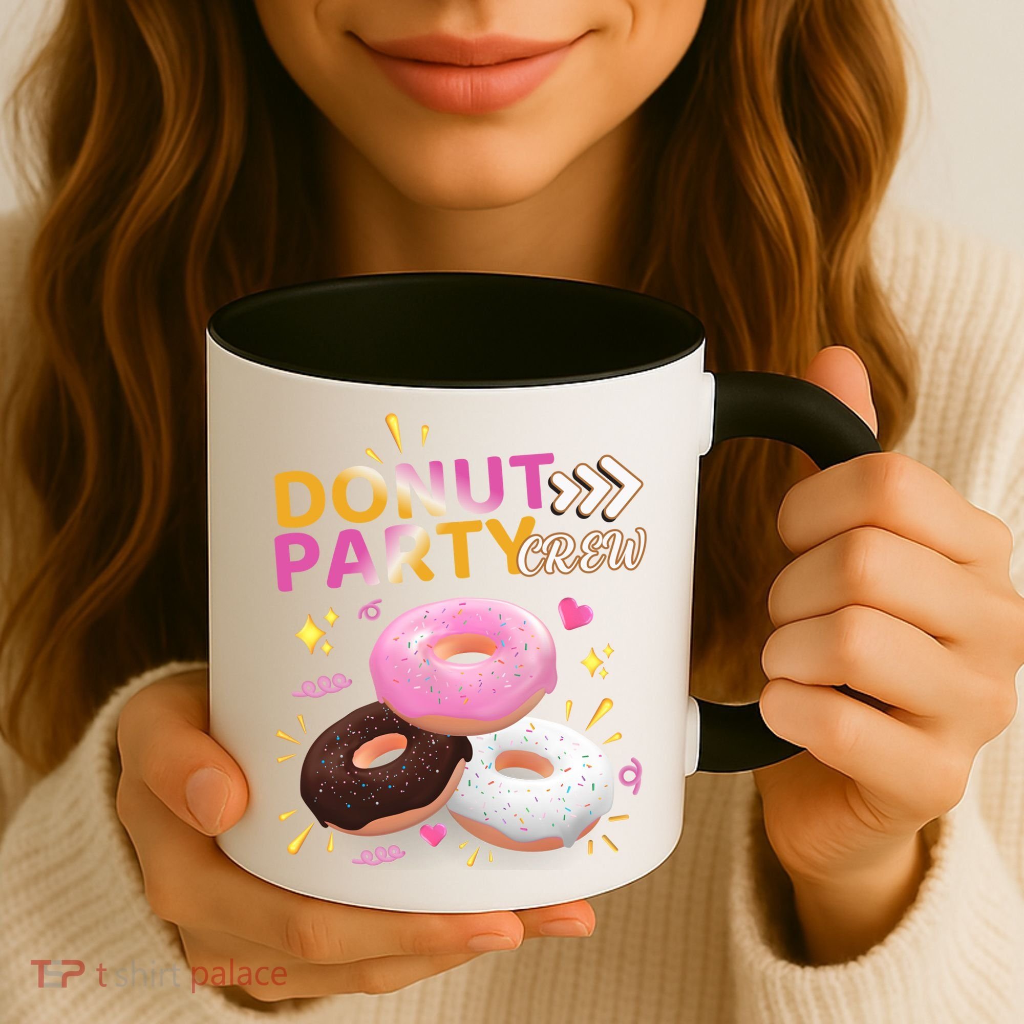 Donut Party Crew Family Matching Friends Donut Lover Funny Funny Gift Coffee Mug