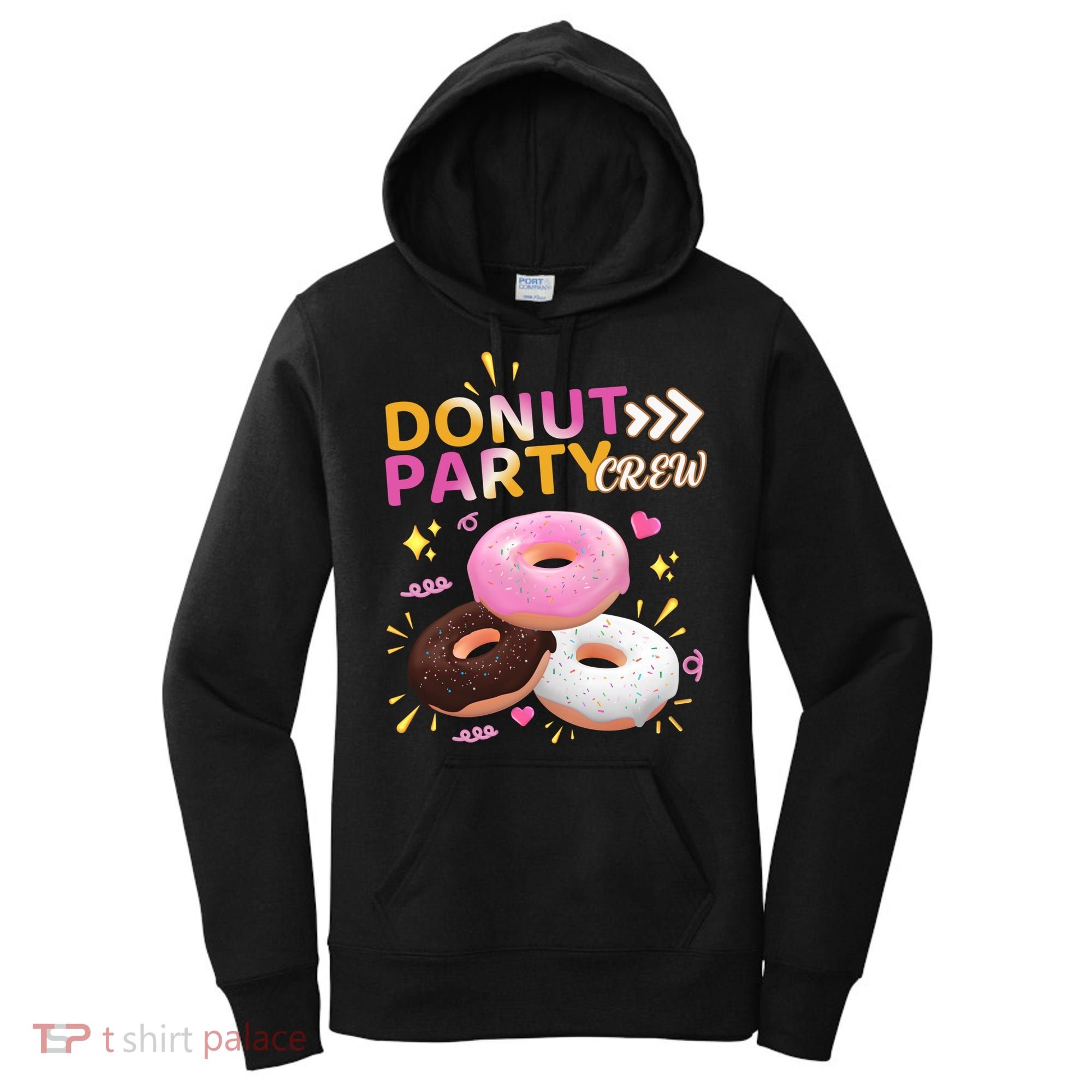 Donut Party Crew Family Matching Friends Donut Lover Funny Funny Gift Women's Hoodie