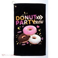 Donut Party Crew Family Matching Friends Donut Lover Funny Funny Gift Golf Towel thumb 0
