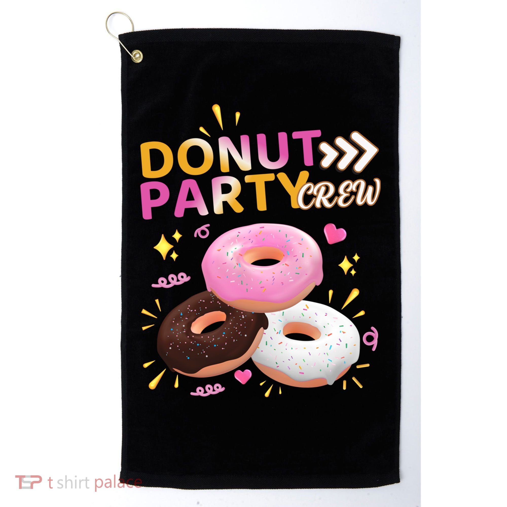 Donut Party Crew Family Matching Friends Donut Lover Funny Funny Gift Golf Towel