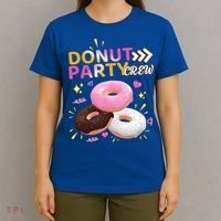 Donut Party Crew Family Matching Friends Donut Lover Funny Funny Gift T-Shirt thumb 4