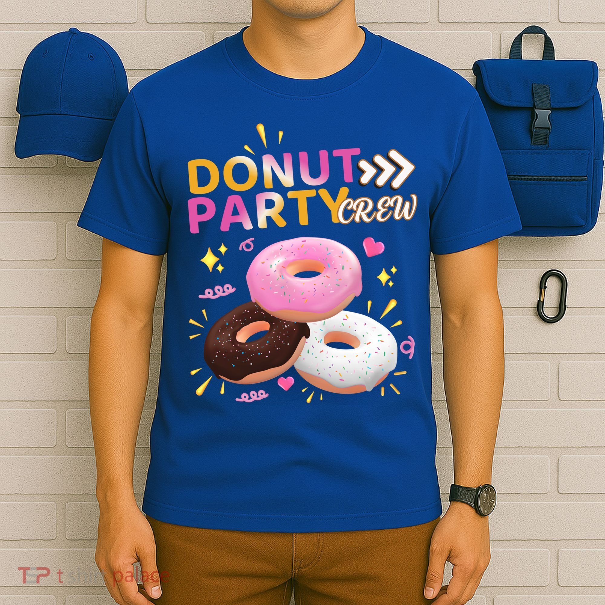 Donut Party Crew Family Matching Friends Donut Lover Funny Funny Gift T-Shirt