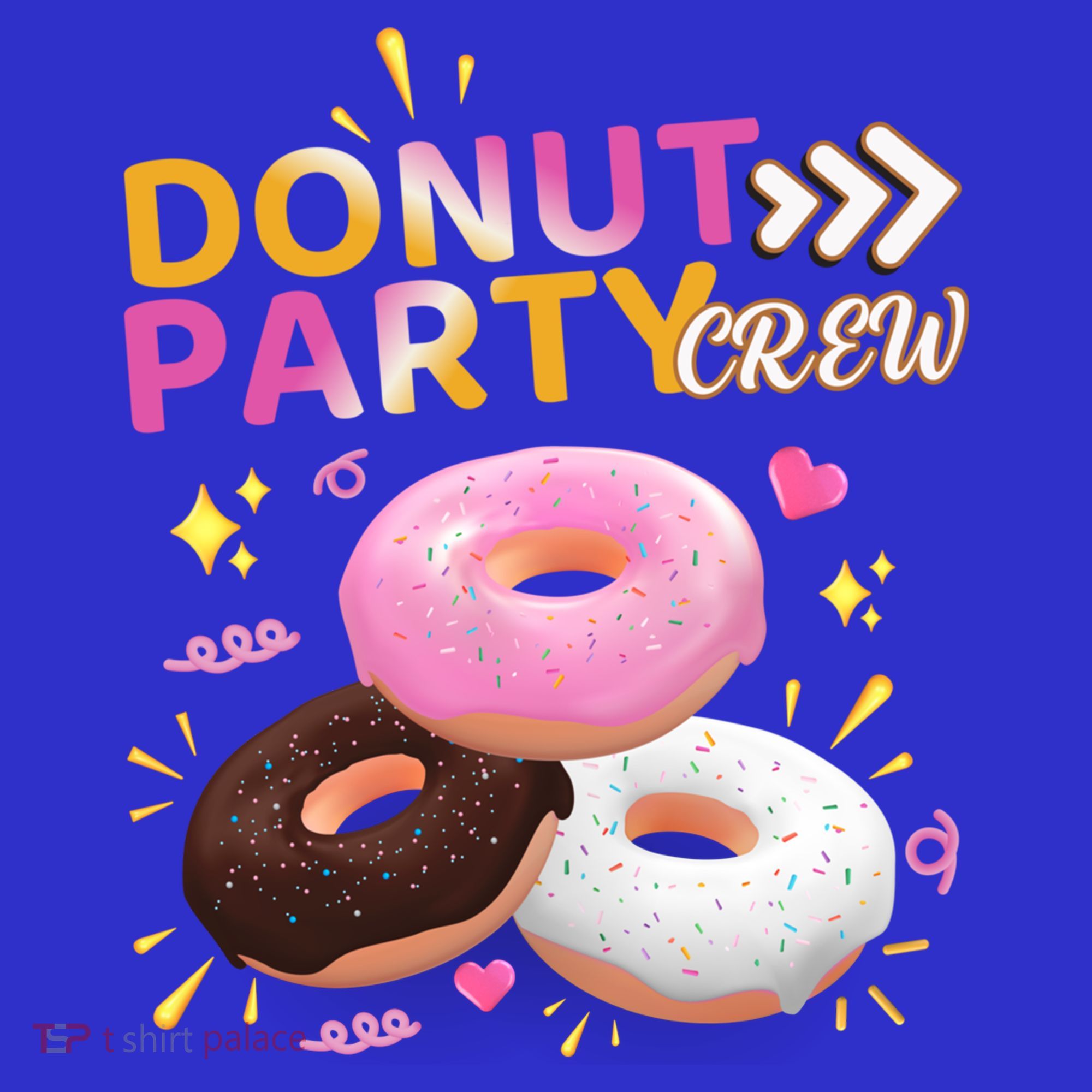 Donut Party Crew Family Matching Friends Donut Lover Funny Funny Gift T-Shirt