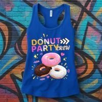 Donut Party Crew Family Matching Friends Donut Lover Funny Funny Gift Women's Tank Top thumb 3