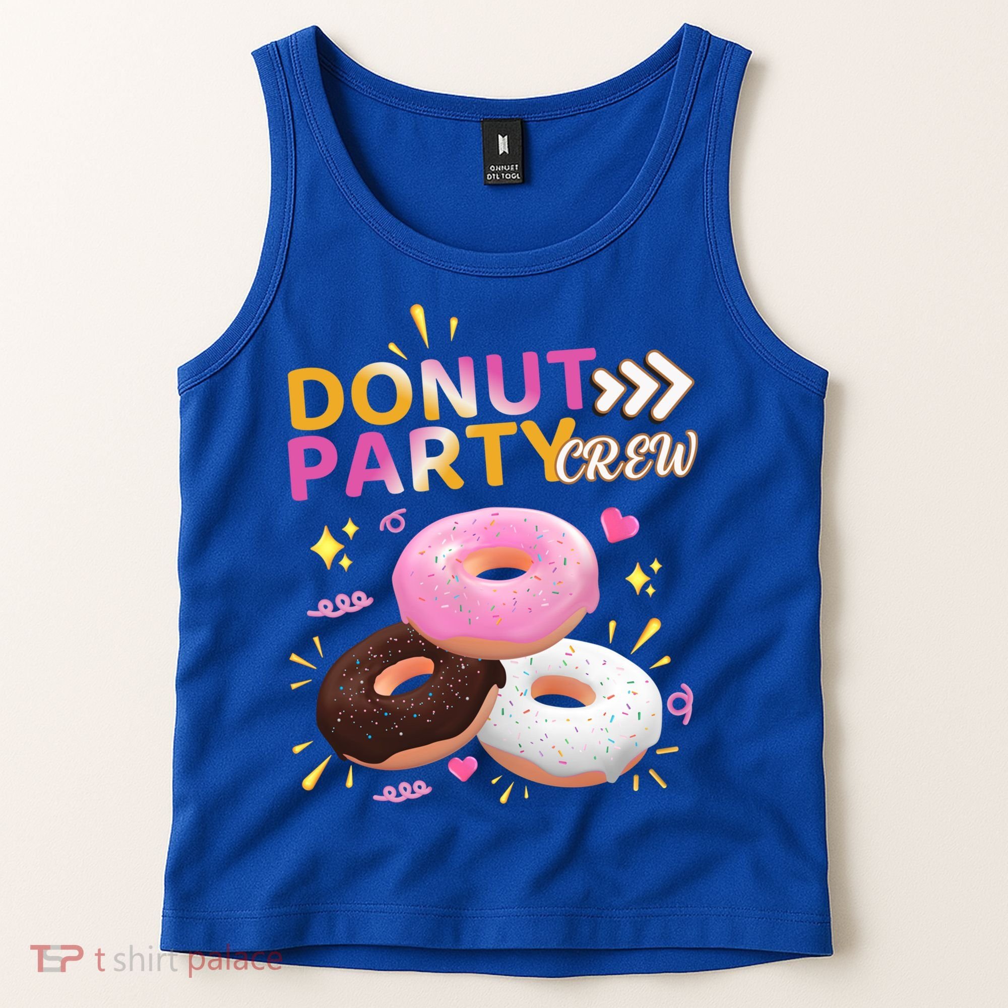 Donut Party Crew Family Matching Friends Donut Lover Funny Funny Gift Tank Top