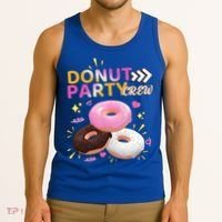 Donut Party Crew Family Matching Friends Donut Lover Funny Funny Gift Tank Top thumb 3