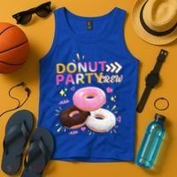 Donut Party Crew Family Matching Friends Donut Lover Funny Funny Gift Tank Top thumb 4
